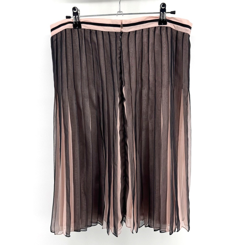 Silk Pleated Skirt Women 12 Black Pink Midi Accordion Feminine Coquette Romantic